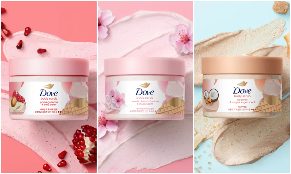 도브 바디 스크럽 298g 4종