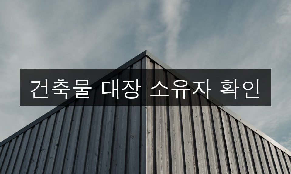 건축물 대장 소유자 확인 완벽 가이드 | 5분 완성법