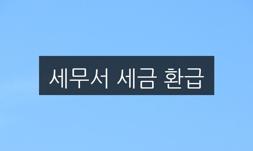 세무서 세금 환급 신청방법 5분 완성 | 초보도 쉽게