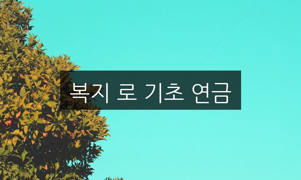 복지 로 기초 연금 누구나 쉽게 받는 3가지 꿀팁