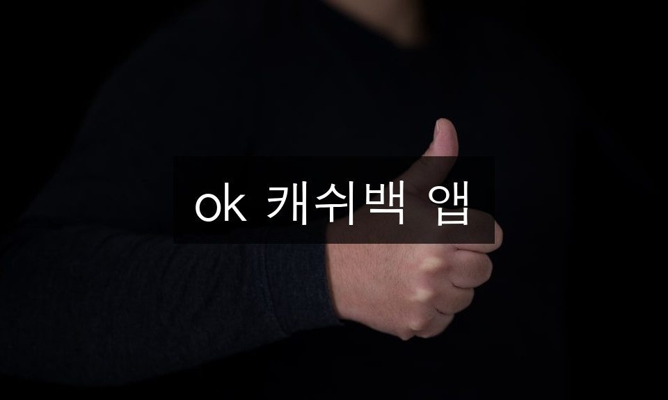 ok 캐쉬백 앱 3분이면 끝! 초보자도 쉽게 적립하는 꿀팁