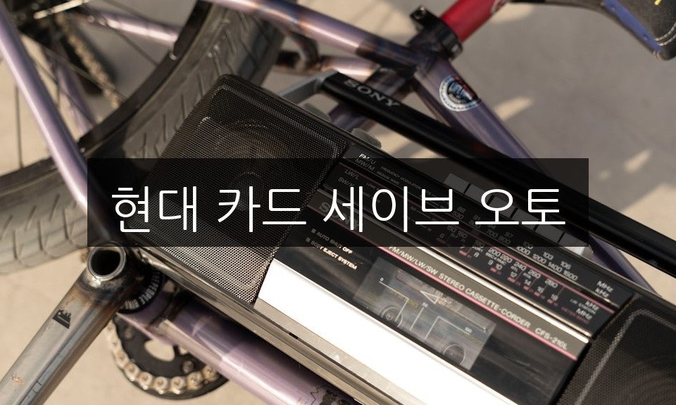 현대 카드 세이브 오토 초보자를 위한 꿀팁 5가지