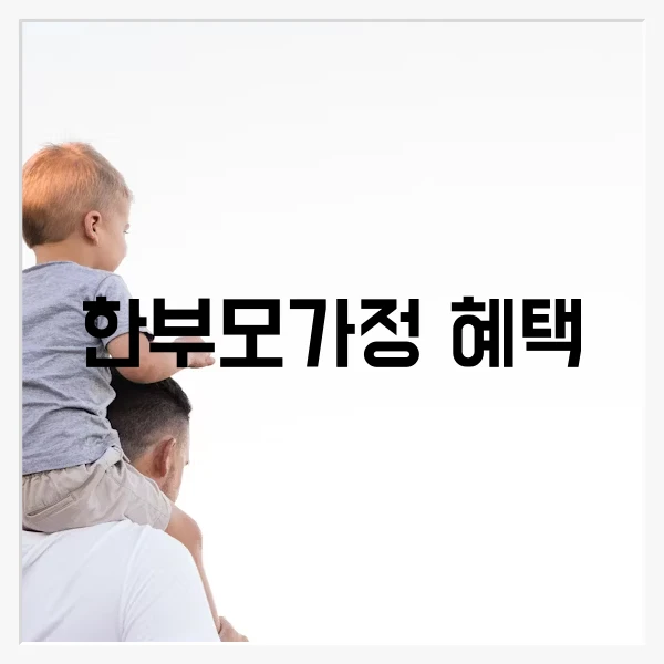 한부모가정 혜택