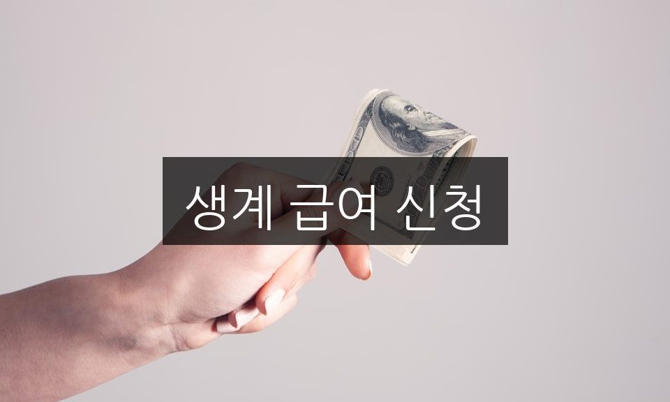 생계 급여 신청, 자격 조건 및 신청 방법 완벽 정리
