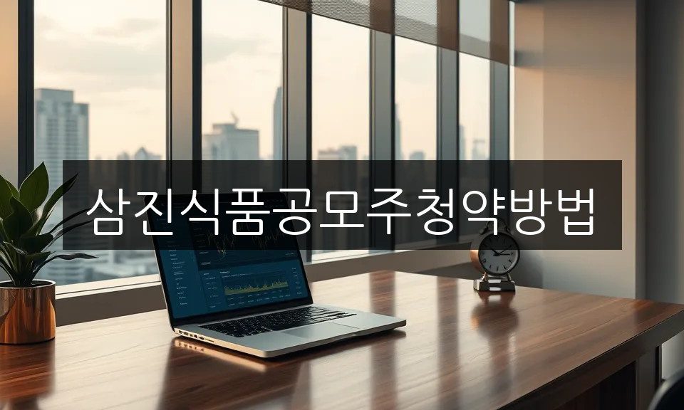 삼진식품공모주청약방법 신청부터 증거금까지 완벽 가이드