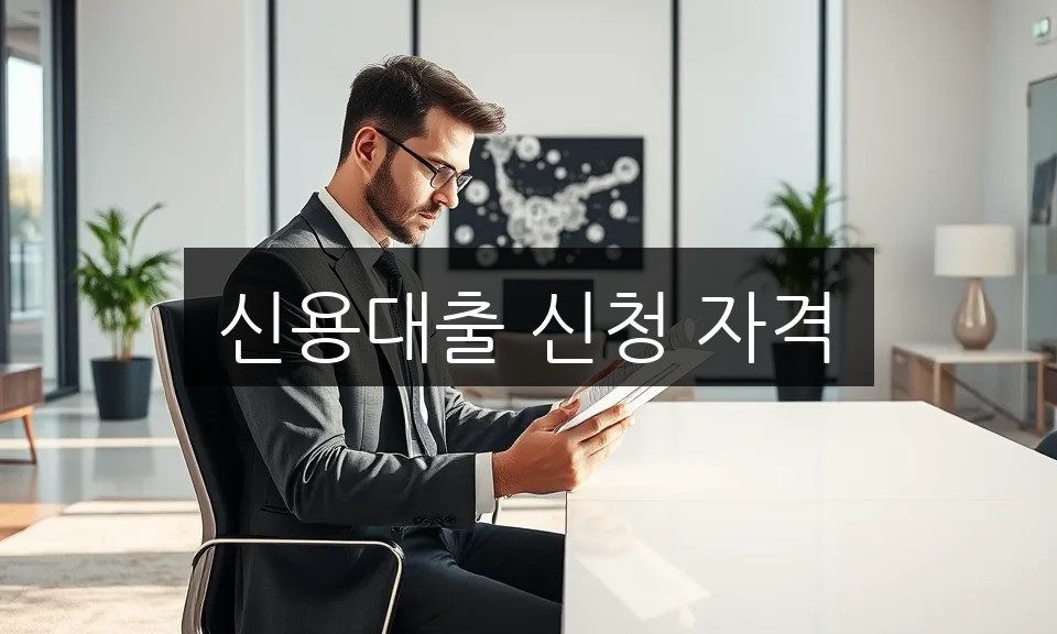 신용대출 신청 자격, 직장인 재직기간과 연봉 조건 완벽 정리