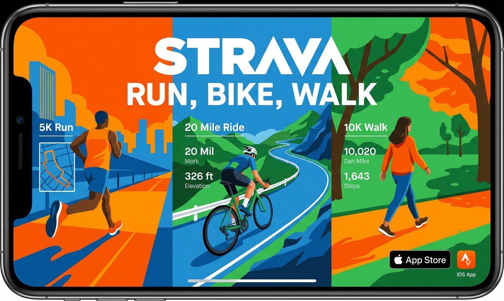 Strava: Run, Bike, Walk – 인기 급상승 (iOS 앱 평점 4.8, 리뷰 346,973)